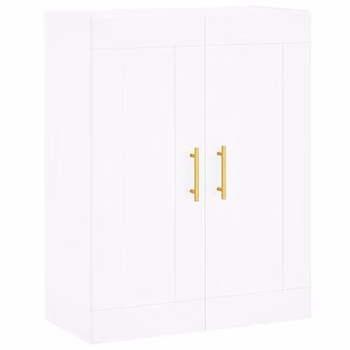 vidaXL Wall Mounted Cabinet in White and Gold, W/D/H: 69.5 x 34 x 90 cm