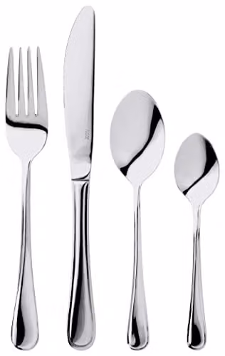 Judge Lincoln 24-Piece Polished Silver Stainless Steel Cutlery Set for 6 People – 1