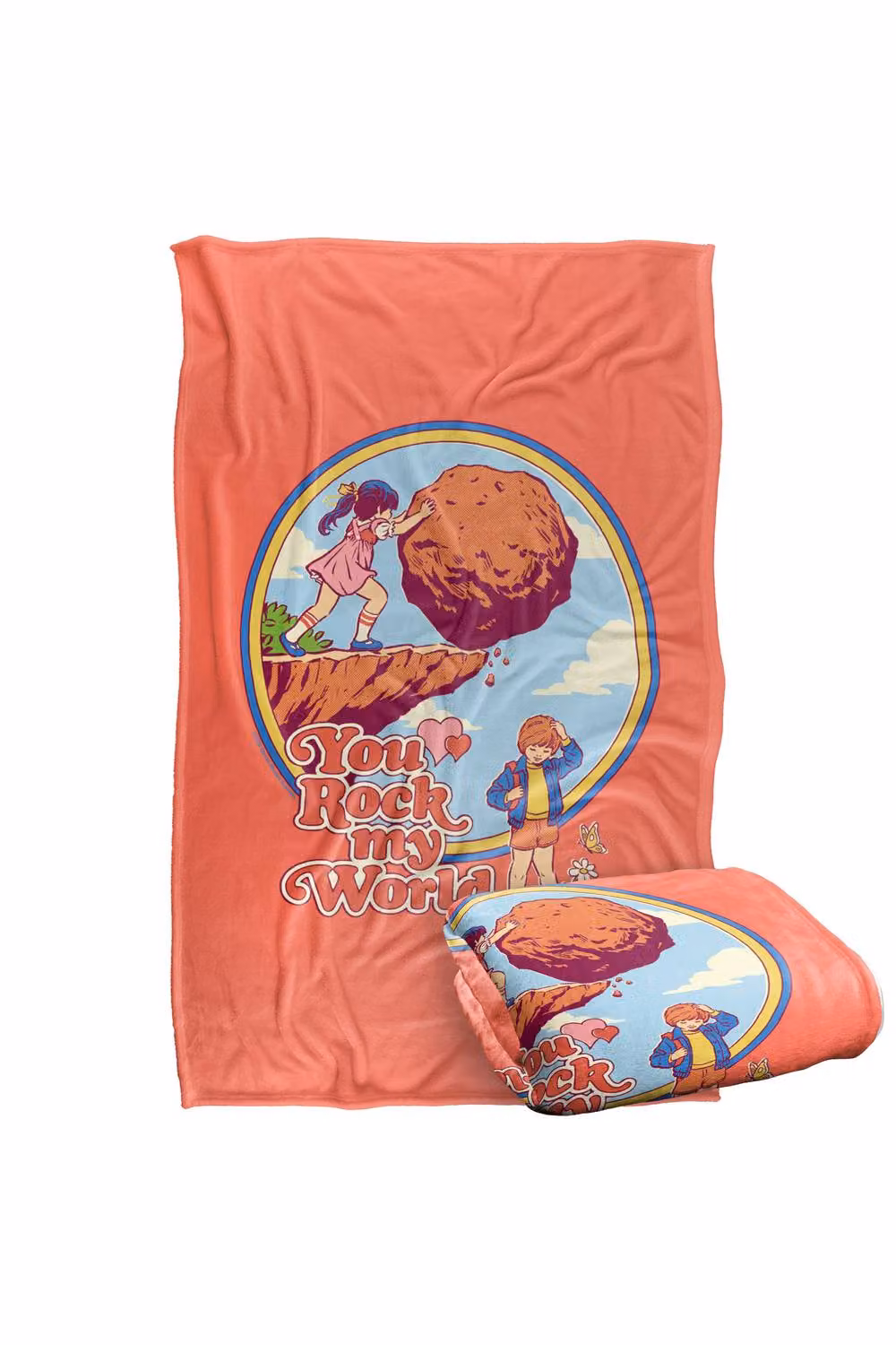 Steven Rhodes You Rock My World Silky Touch Super Soft Fleece Throw Blanket, Multicolour, W/D/H: 152 x 127 cm – 2
