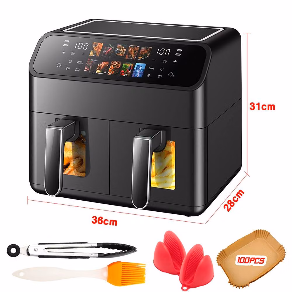 VOGREX 12L Dual Zone Air Fryer in Black – 2