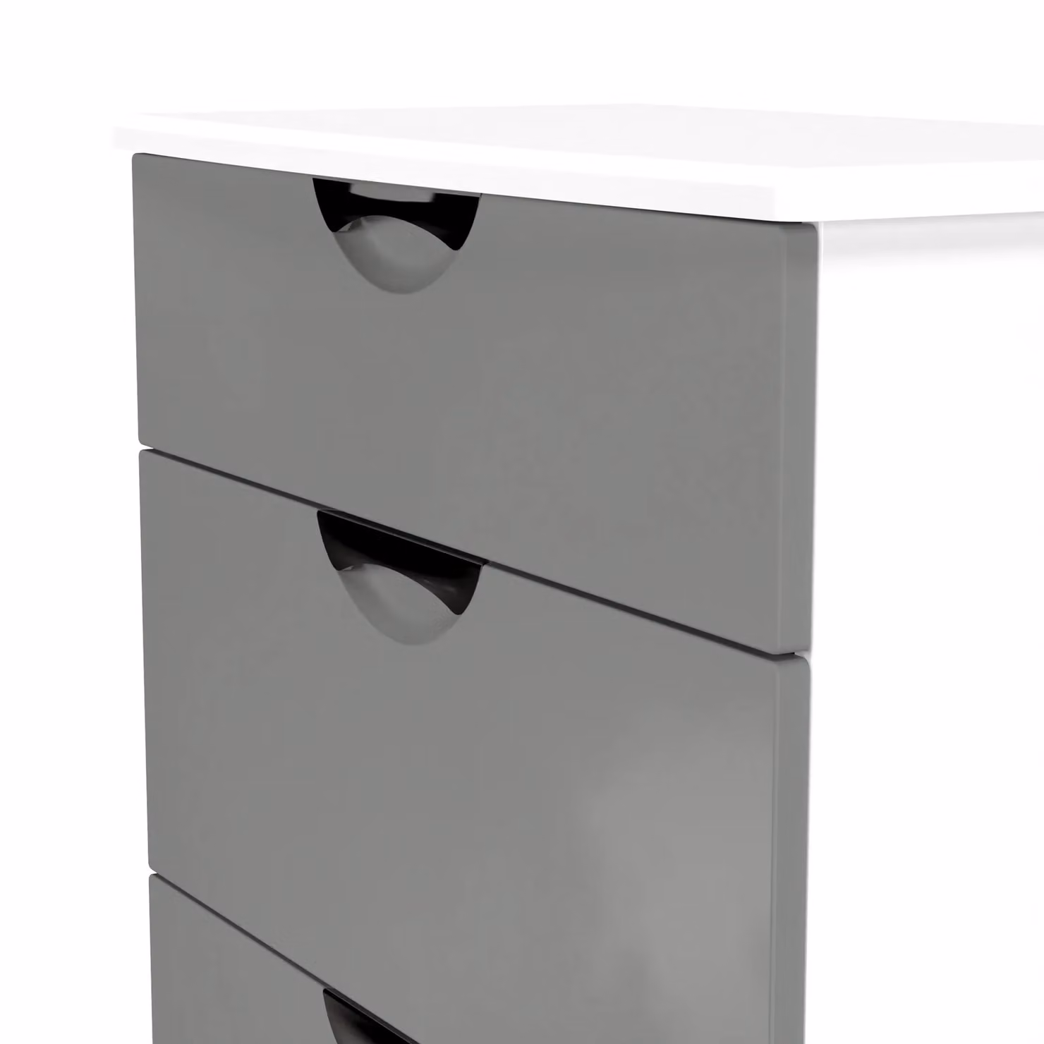 2 U Holborn Ready Assembled 3 Drawer Deep Chest in Dark Grey Matt – 2