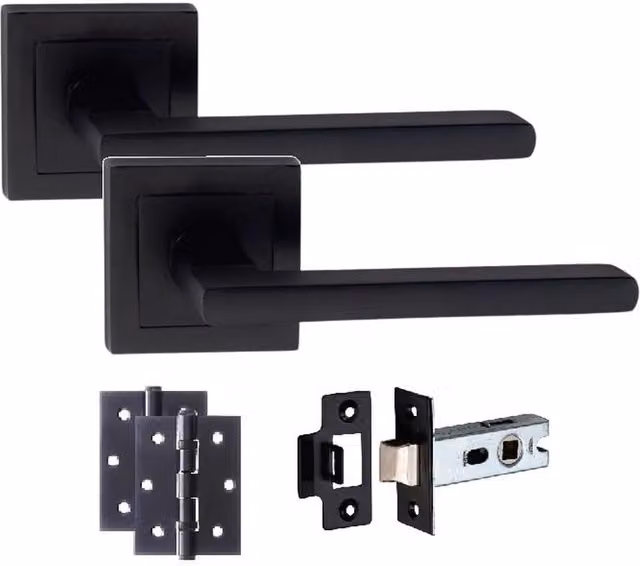 Golden Grace Matt Black Internal Door Handle Set