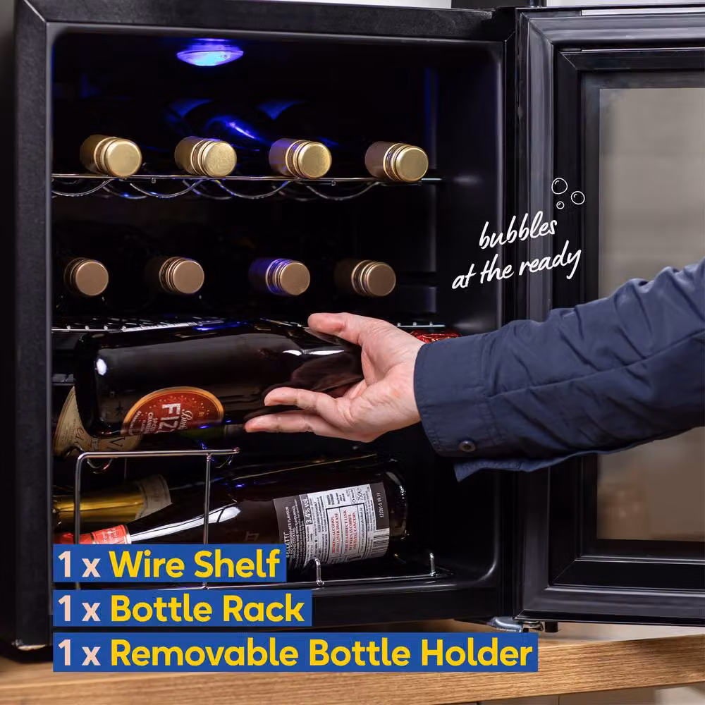 Russell Hobbs Freestanding 46L Wine Cooler with Touch Control and LED Interior Light, Black – 2