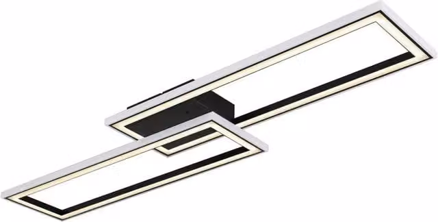Netlighting Mirella Semi Ceiling Light Black LED Dimmable with Remote Control