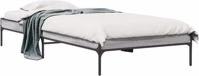 Berkfield Home Grey Sonoma Bed Frame W/D/H: 90 x 200 cm