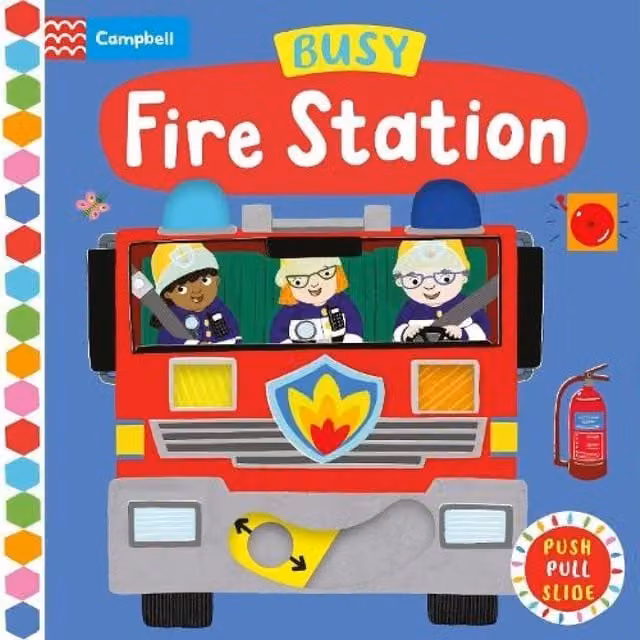 Campbell Books Busy Fire Station Multicolour Push, Pull, Slide Paperback Book