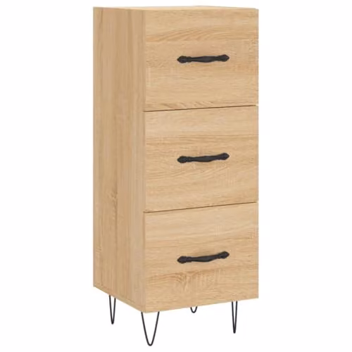 vidaXL Sonoma Oak Sideboard in Brown Engineered Wood, W/D/H: 34.5 x 34.5 x 90 cm