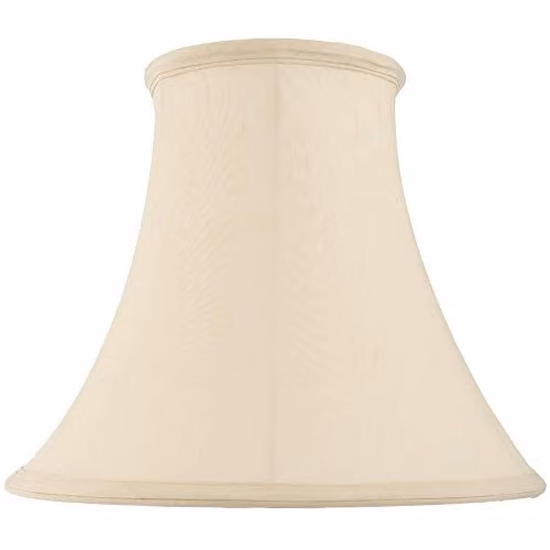 Loops Classic Round Bell Handmade Fabric Lamp Shade in Beige, Diameter: 40.64 cm
