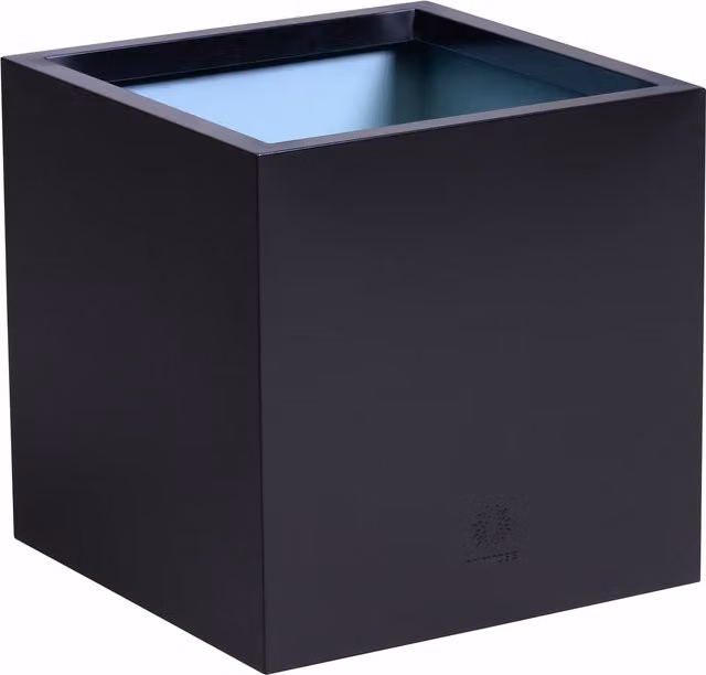 Primrose Black Galvanised Steel Cube Outdoor Planter Tub