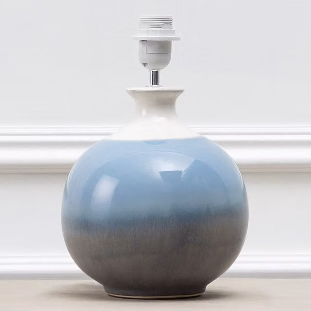 Voyage Maison Neso Blue Ceramic Sphere Tabletop Lamp Base