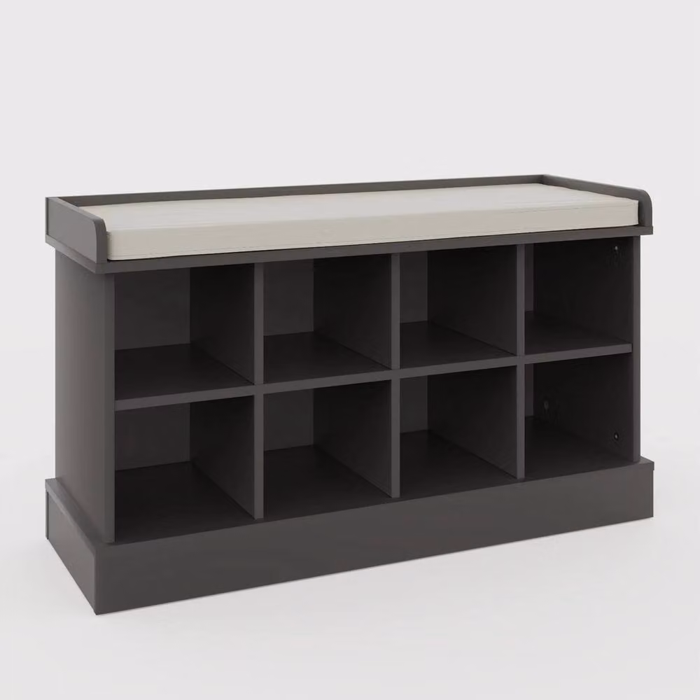 FORGEVIO Kempton Grey Hallway Shoe Storage Bench Seat Unit – 2