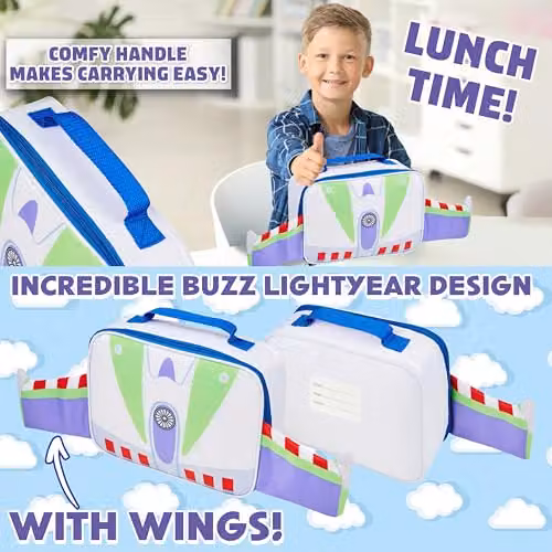 Disney Toy Story Buzz Lightyear Insulated Lunch Bag for Kids, Multicolour – 3