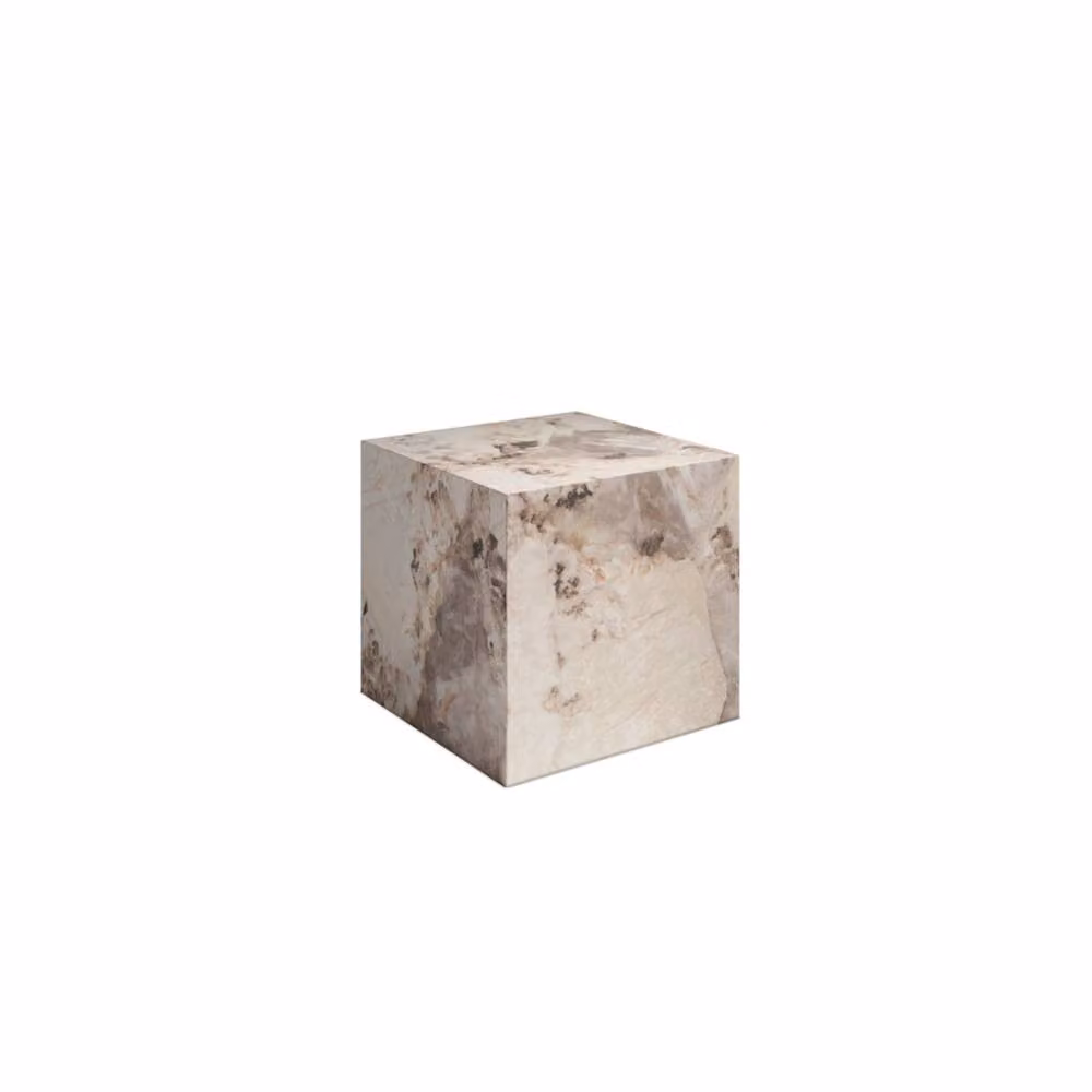 Wyld Haus Dingle Pandora Brown Marble Effect Side Table – 2