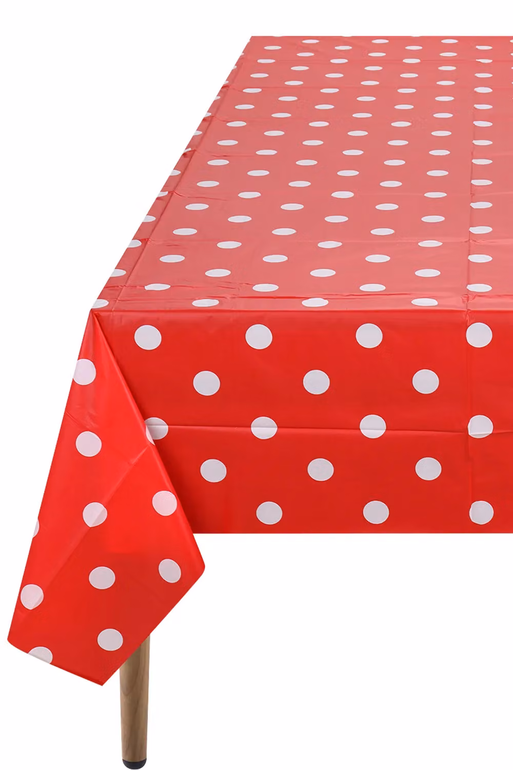 Neel Blue Red Polka Dot PVC Rectangular Tablecloth, W: 137 cm, L: 274 cm – 5