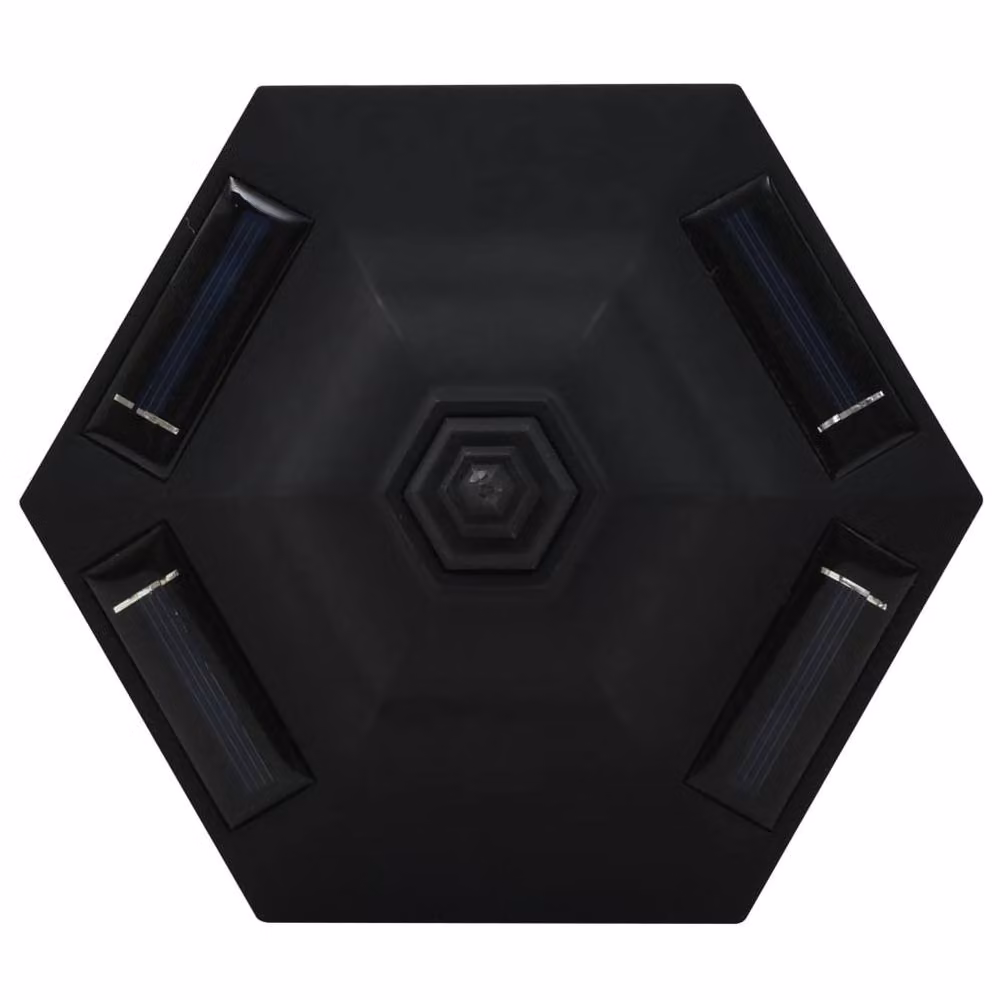 Berkfield Home Set of 6 Black Solar LED Outdoor Garden Path Lanterns – 4