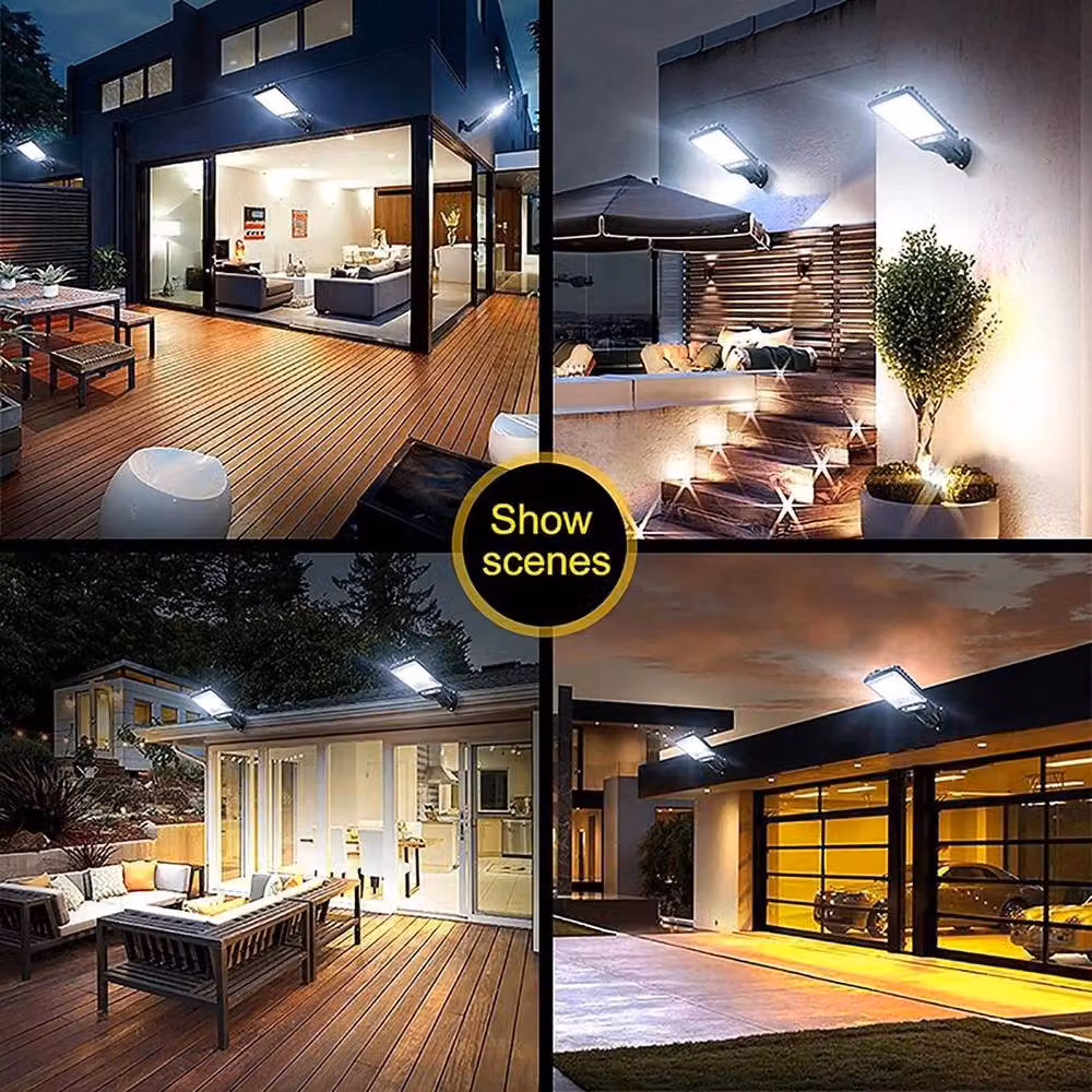 EONLION 6000W LED Solar Street Wall Light with PIR Motion Sensor Security Lamp in Black – 4