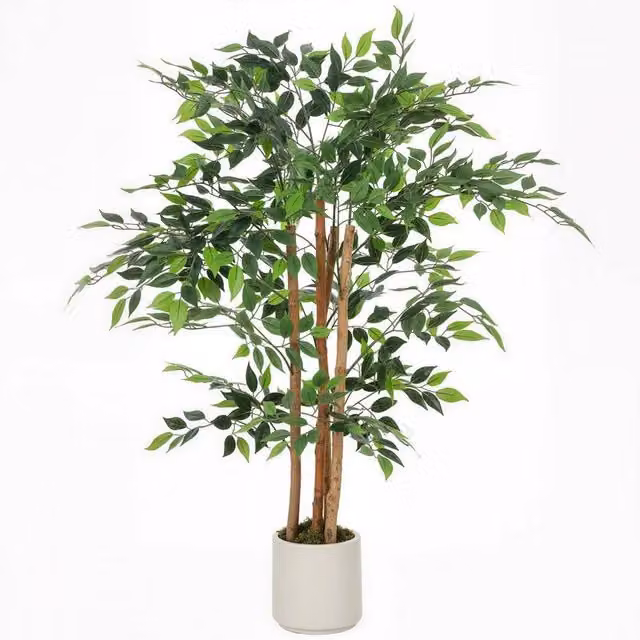 KORVIXA Green Artificial Ficus Tree, Height: 120 cm – 1