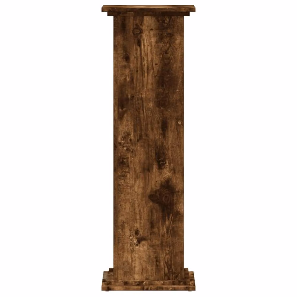 Berkfield Home Smoked Oak Plant Stand in Brown, W/D/H: 33 x 33 x 100 cm – 3