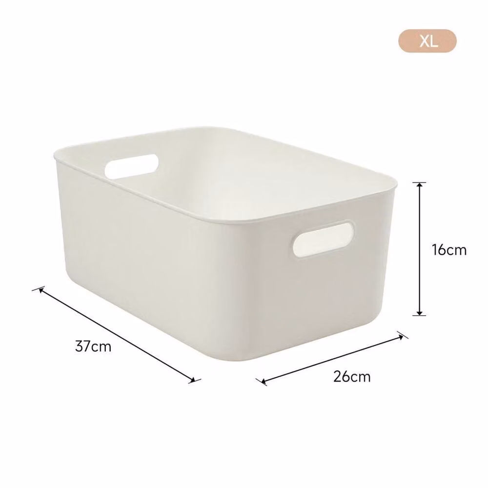 EONLION White Plastic Storage Boxes with Lids, W/D/H: 37 x 26 x 16 cm – 2