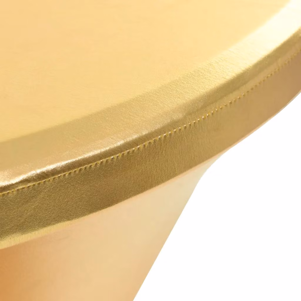 Berkfield Home 2-Piece Set of Gold Stretch Round Tablecloths, 70 cm – 2