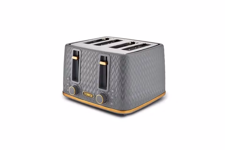 Tower Empire 4 Slice Toaster in Grey