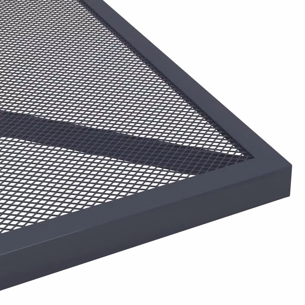 Berkfield Home Modern Geometric Garden Table in Anthracite Steel Mesh, W/D/H: 50 x 50 x 72 cm – 4
