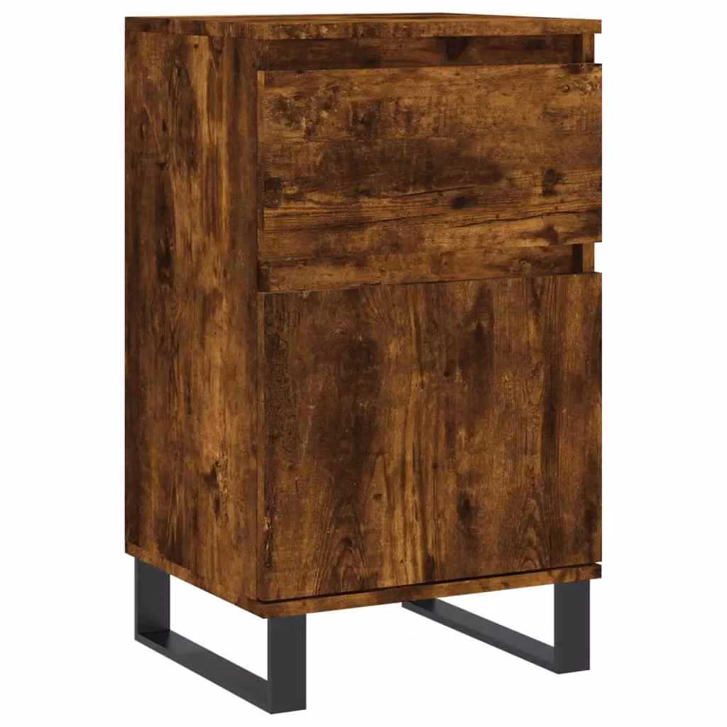 Berkfield Home Smoked Oak Sideboard in Brown, W/D/H: 40 x 35 x 70 cm – 2