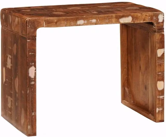 Berkfield Home Rustic Reclaimed Wood End Table in Brown – 1