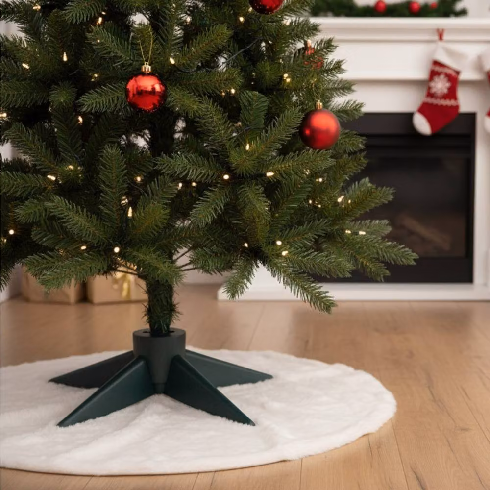 Pegdev Artificial Christmas Tree Stand with 5 Legs and 3 Adjustable Clamps in Green – 4