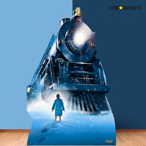 Star Cutouts SC4380 Polar Express Train Cardboard Cutout with Mini Stand, Multicolour – 4