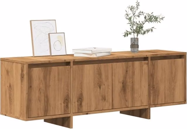 Berkfield Home Artisan Oak TV Cabinet in Brown, W/D/H: 120 x 40.5 x 40.5 cm – 1