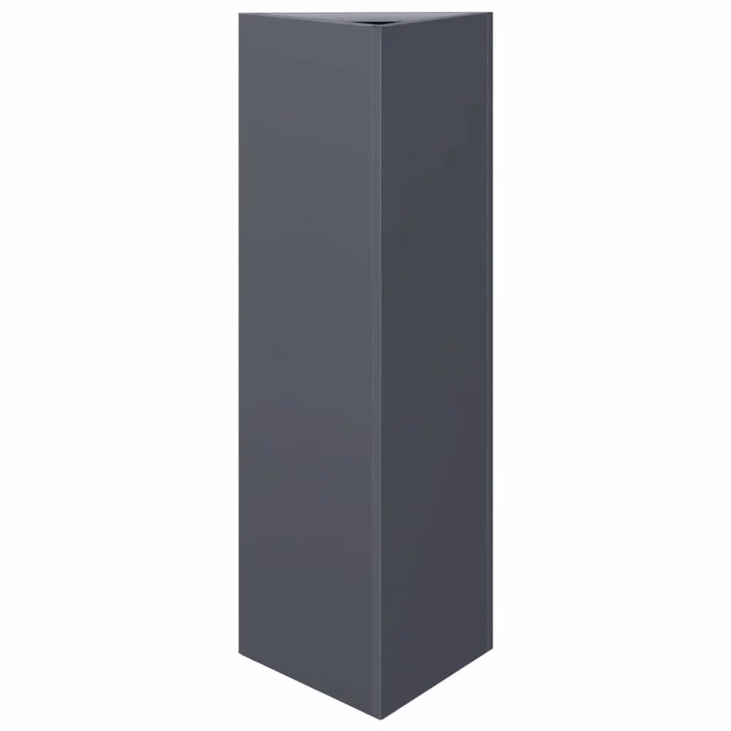 Berkfield Home Steel Triangular Garden Planter Tub in Anthracite and Black, W/D/H: 30 x 26 x 75 cm – 2
