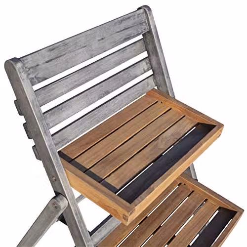 Rowlinson Alderley Small Wooden Plant Ladder Planter in Grey and Multicolour, W: 65 cm, D: 80.5 cm, H: 50 cm – 8