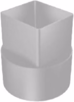 ARP Aluminium Round Swaged Downpipe Drain Adapter, 63mm, Grey