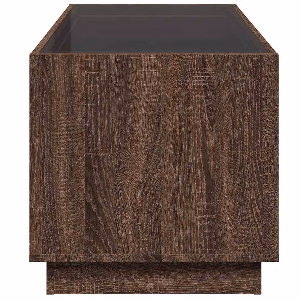 Berkfield Home Infinity LED Coffee Table in Brown Oak, W/D/H: 70 x 50 x 50 cm – 4