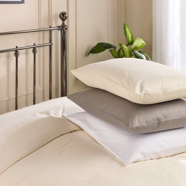Hotel Pure Luxury 5 Star Classic Mako Satin Pillowcase Pair in Grey