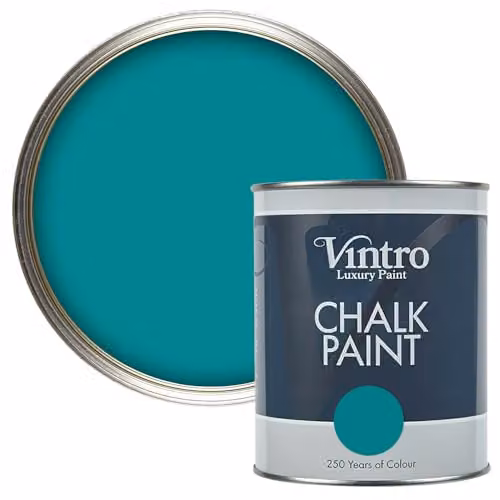 Vintro Teal Chalk Paint with Ultra Matt Finish, 1 Litre