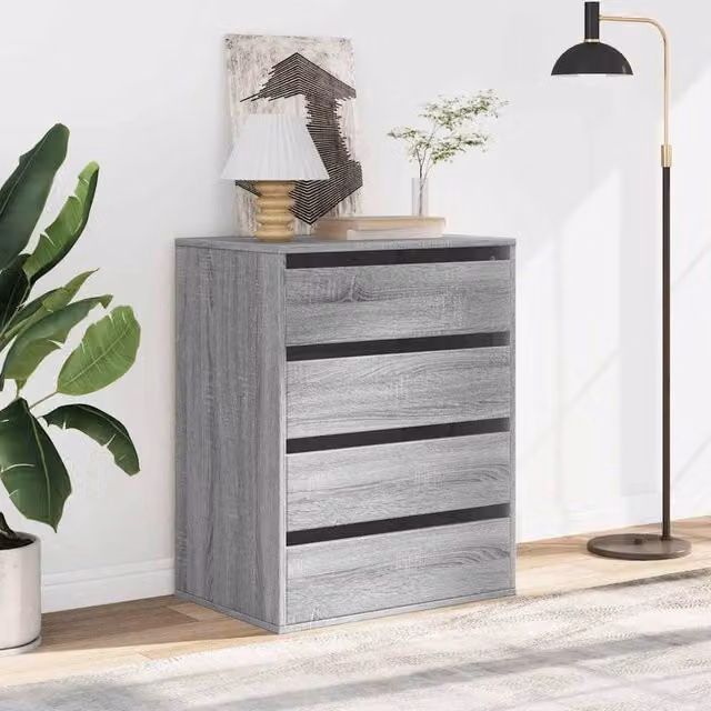 Berkfield Home Classic Corner Chest of Drawers in Grey Sonoma, W/D/H: 60 x 41 x 76 cm – 1