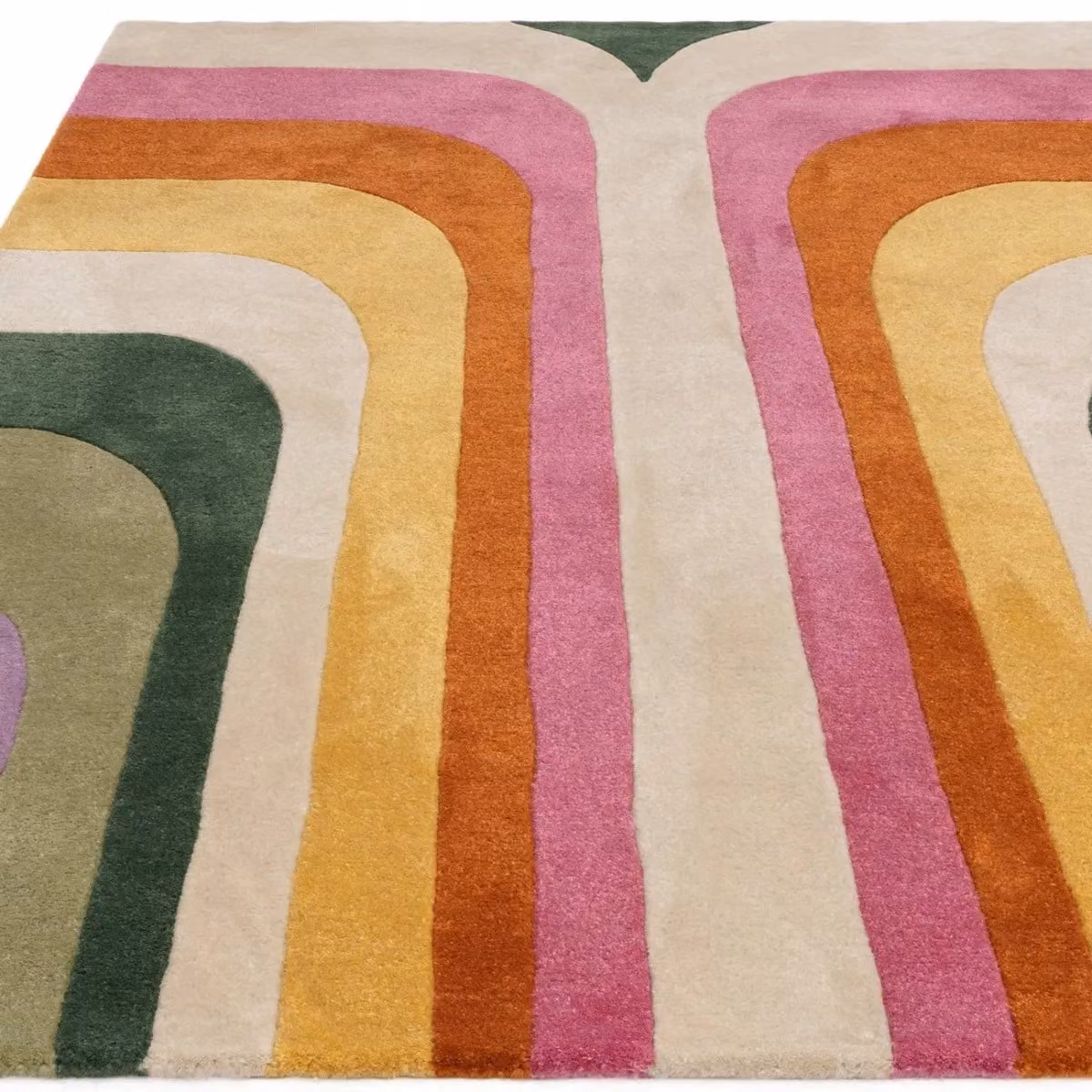 The Rug Shop UK Handmade Modern Abstract Pink Easy To Clean Area Rug W: 200 cm, D: 290 cm – 2