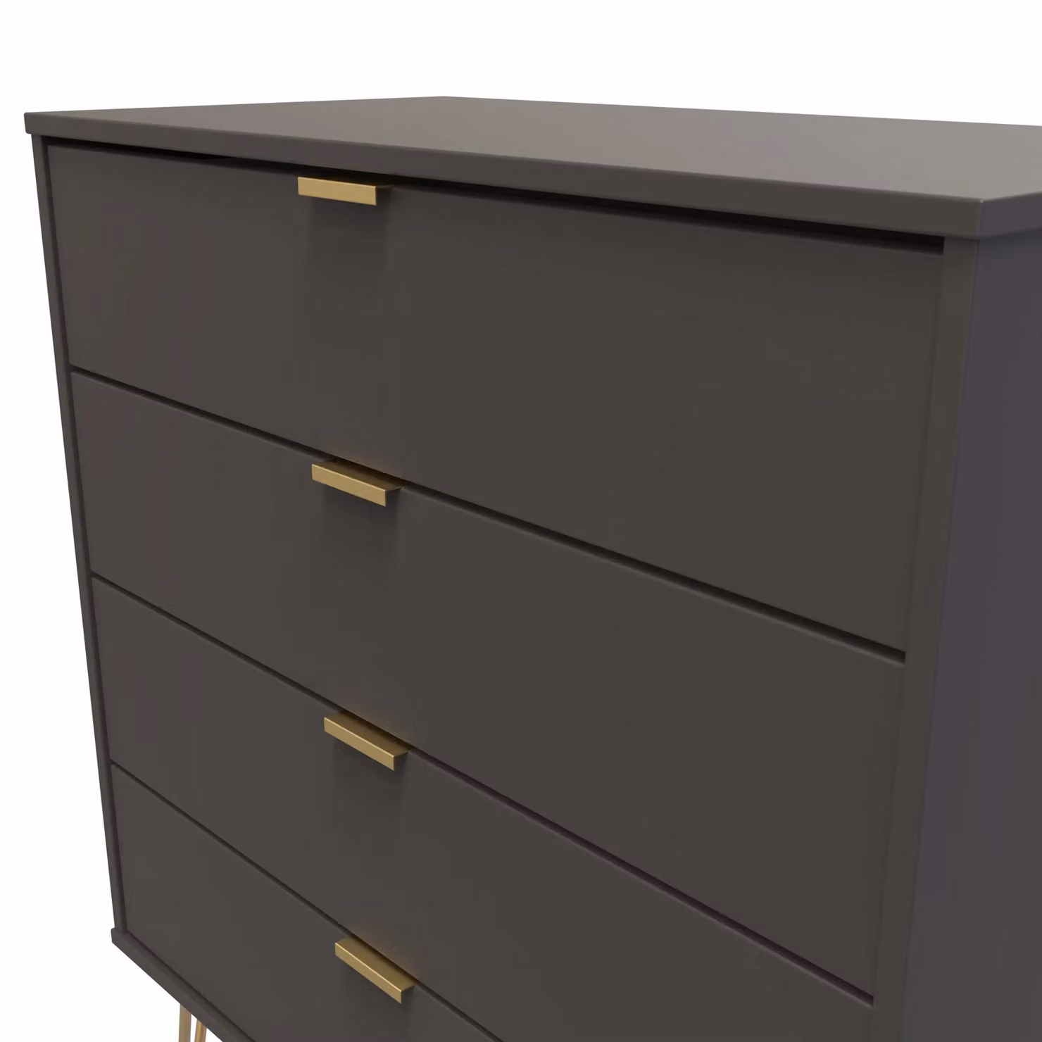Ready Assembled 2 U Fuji 4 Drawer Chest in Dark Grey – 3