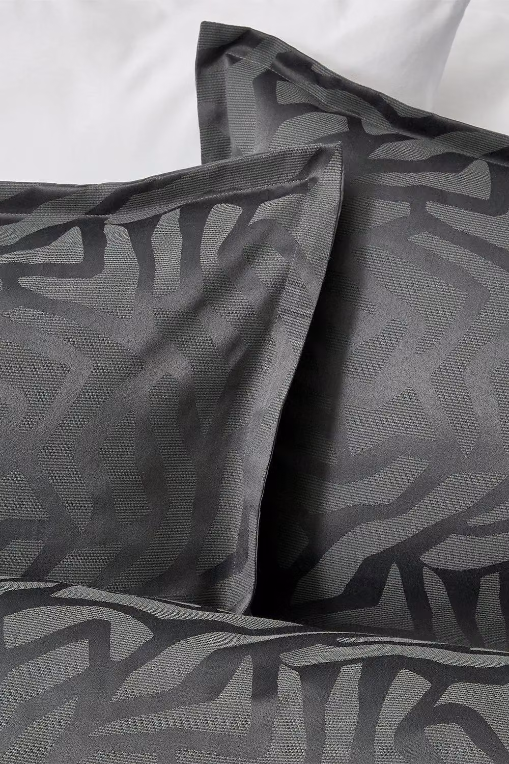 Nalu Makia Reversible Graphic Cotton Duvet Cover and Pillowcase Set, Grey, W: 200 cm x D: 200 cm – 4