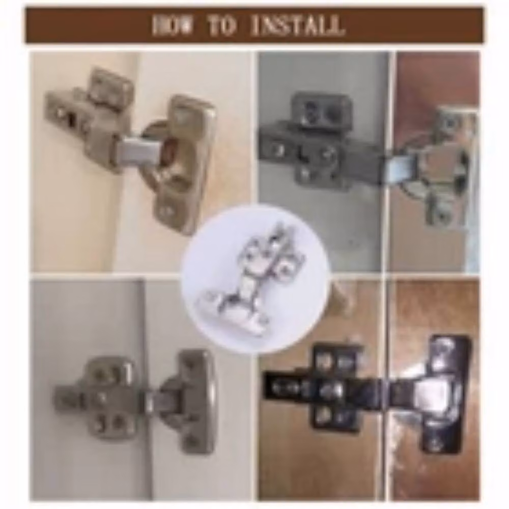 Kelvenix Soft Close Screw On Cabinet and Wardrobe Door Hinges in Silver – 3
