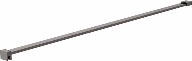 Balterley Brushed Pewter Shower Screen Support Bar, Silver Stainless Steel, W/D/H: 120.2 x 3.7 x 36 cm