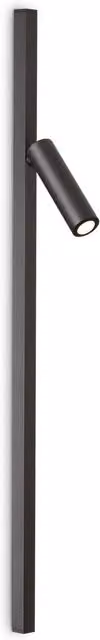 Ideal Lux Syntesi Integrated LED Wall Lamp in Black with 3000K Warm White Light