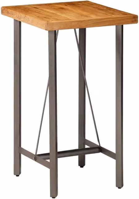Berkfield Home Bar Table in Brown Solid Reclaimed Teak, W/D/H: 60 x 60 x 107 cm – 1
