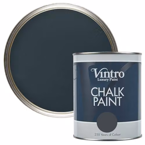 Vintro Lowry Grey Chalk Paint for Furniture, Walls and Woodwork, 1 l