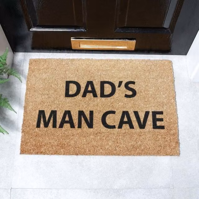 Artsy Mats Dad's Man Cave Doormat, Black and Brown, W: 60 cm, D: 40 cm – 1