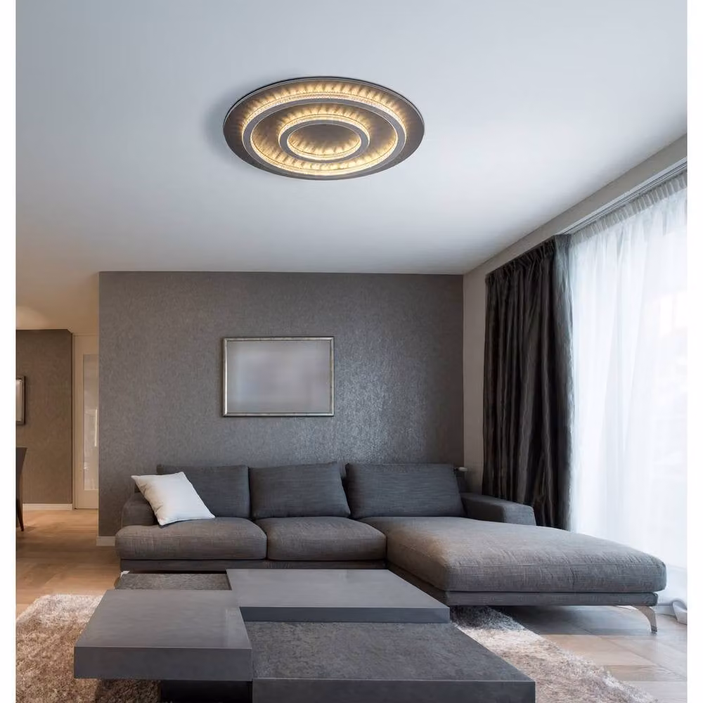 Netlighting Jayden Semi Flush LED Ceiling Light in Matt Black – 2