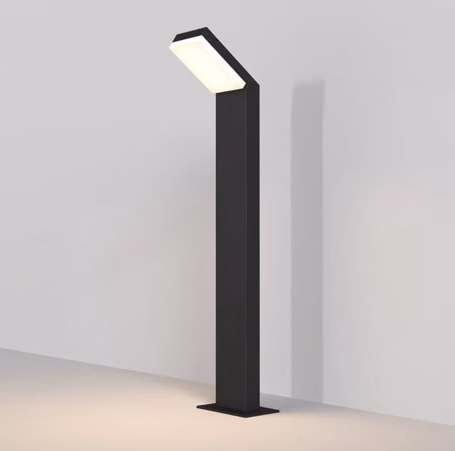 Maytoni Paso LED Outdoor Bollard Light in Black with 3000K Warm White Light, IP54 Rated – 1
