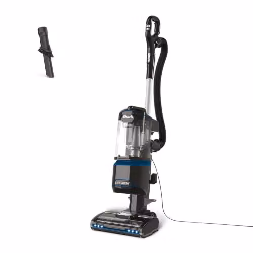 Shark NV602UK Corded Upright Vacuum Cleaner with Lift-Away Technology, LED Headlights and Anti-Allergen Function in Blue/Black – 1